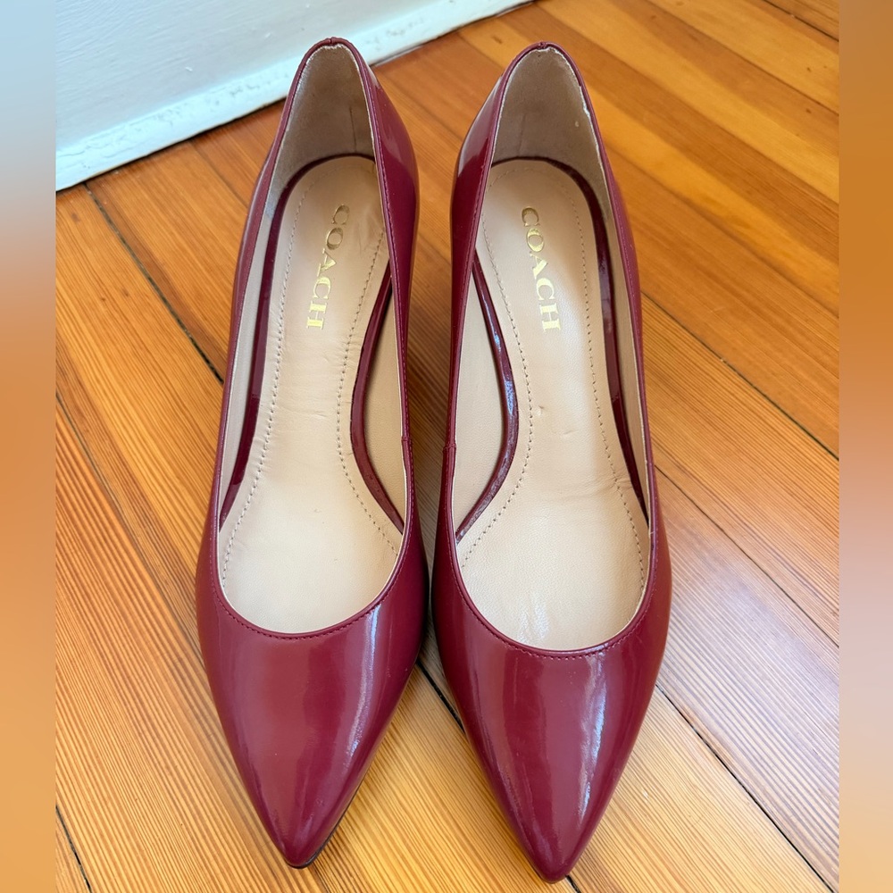 Coach Women's Sloane Deep Red Pumps